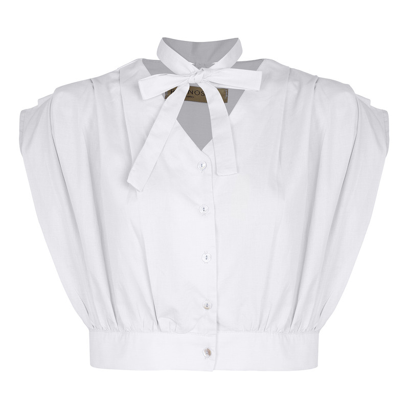 شومیز آستین کوتاه زنانه برنس مدل 01890080242503002432