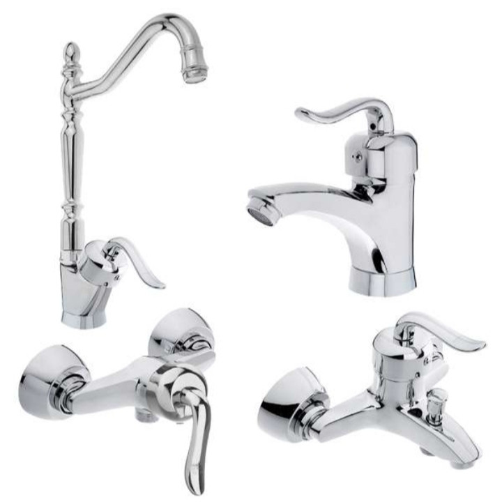 ست شیرآلات طرح قاجاری مجموعه 4 عددی