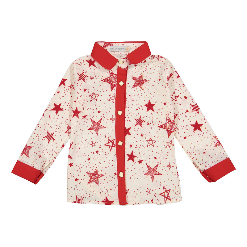 شومیز آستین بلند دخترانه مدل ستاره