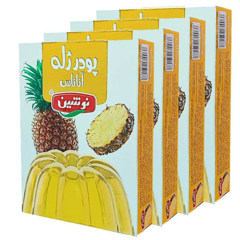 پودر ژله آناناس نوشین - 100 گرم مجموعه 4 عددی