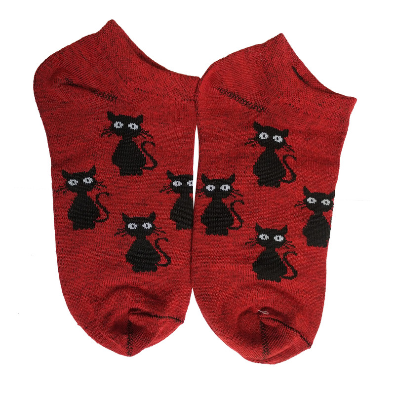 جوراب مدل بدون ساق طرح گربه کد 3