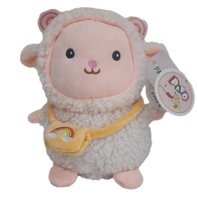 عروسک پاپو مدل بره کیف دار ارتفاع 25 سانتی متر