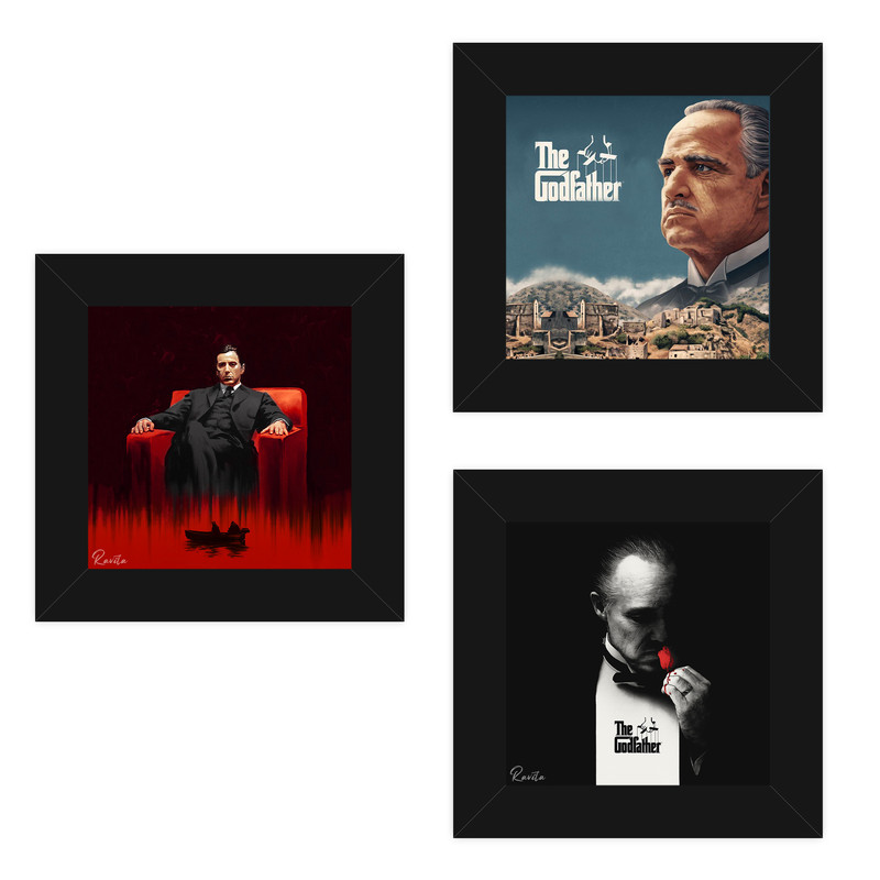تابلو راویتا مدل گاد فادر مجموعه 3 عددی