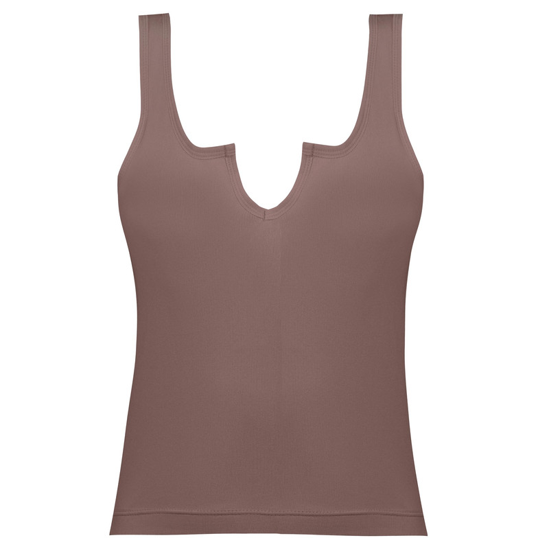 کراپتاپ زنانه ماییلدا مدل کبریتی پددار کد 4789 رنگ قهوه ای