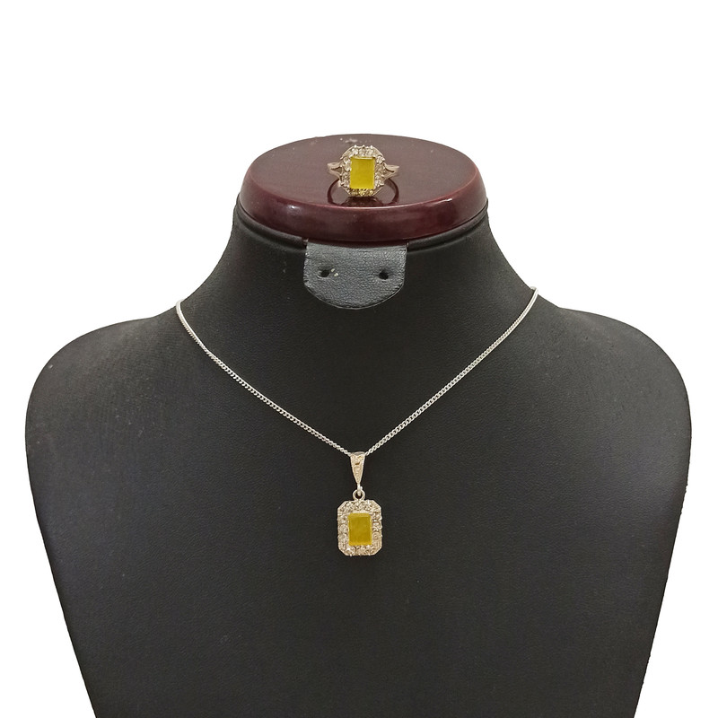 نیم ست نقره زنانه سلین کالا مدل شرف الشمس کد ce-shams4