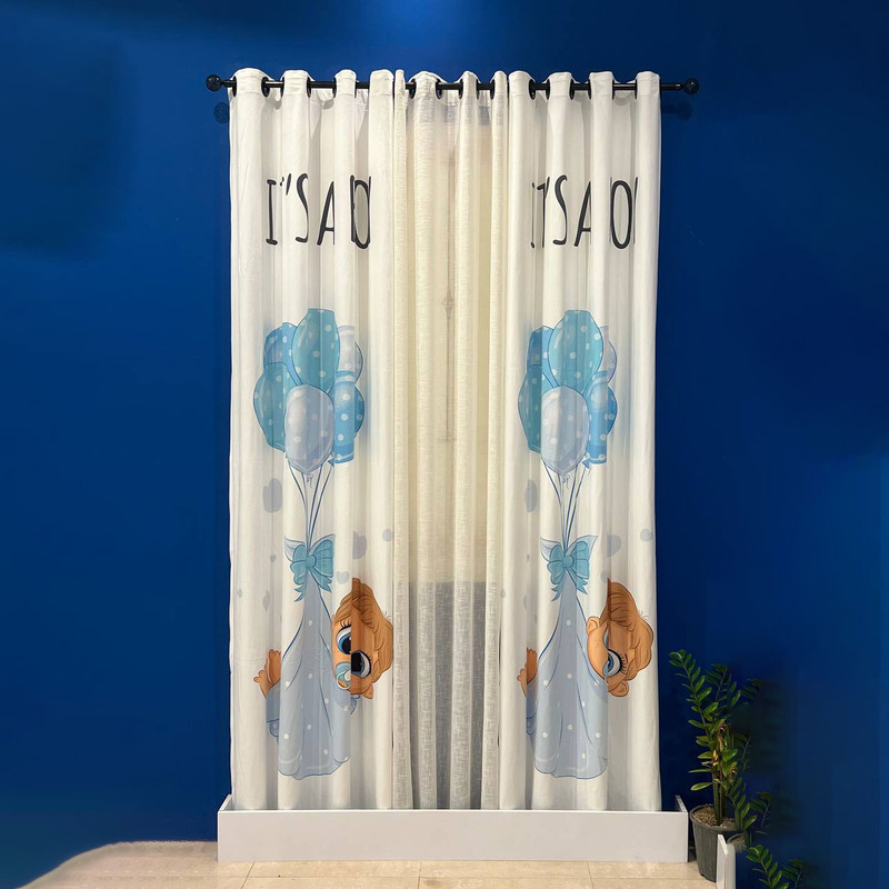 خرید و قیمت پرده مدل پانچی مخمل و حریر ساده طرح پسرانه کد n12 سایز 140x275 سانتی متر