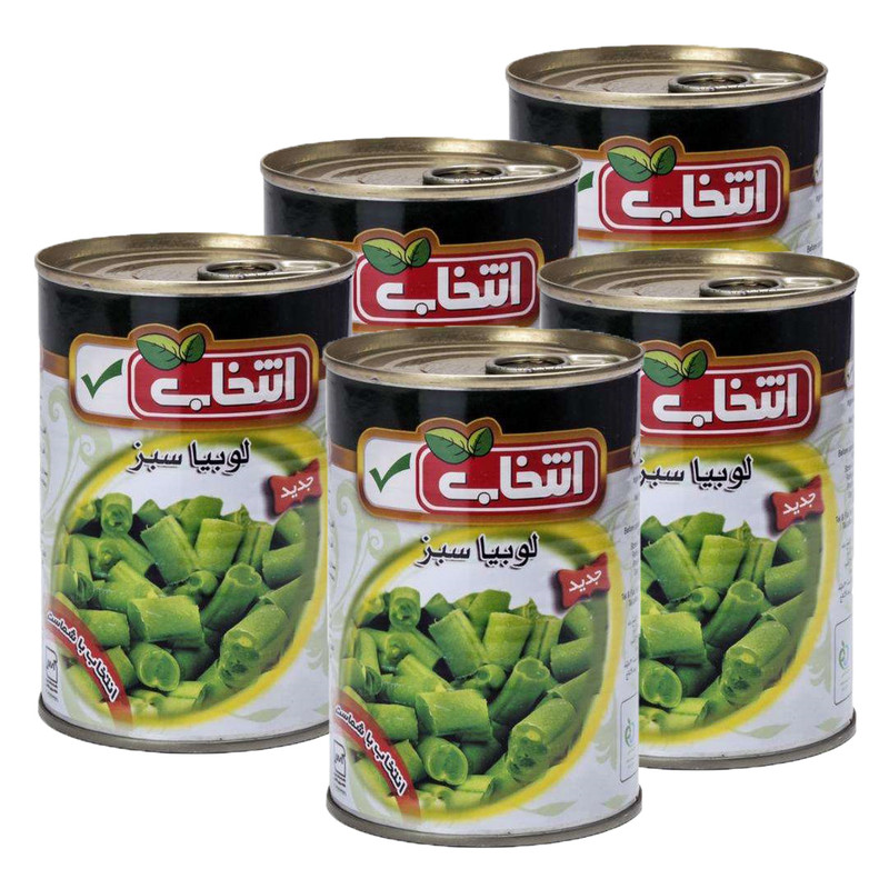 کنسرو لوبیا سبز انتخاب - 420 گرم بسته 5 عددی