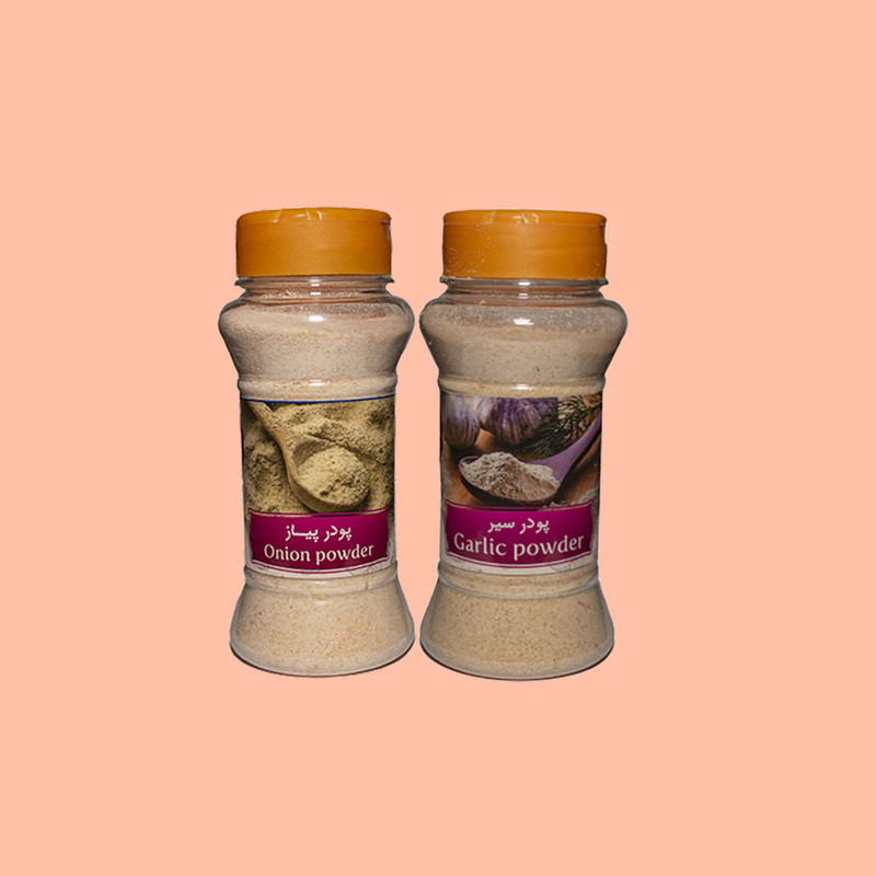 پودر سیر و پودر پیاز قُمشه - 150 گرم بسته 2 عددی