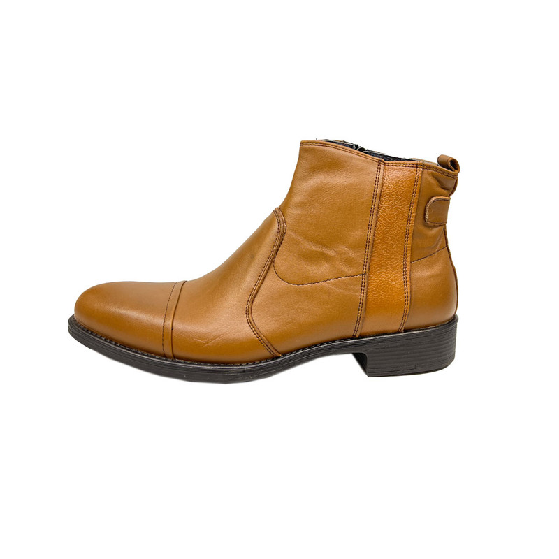 خرید و قیمت نیم بوت مردانه سرزمین چرم مدل 177034 رنگ عسلی