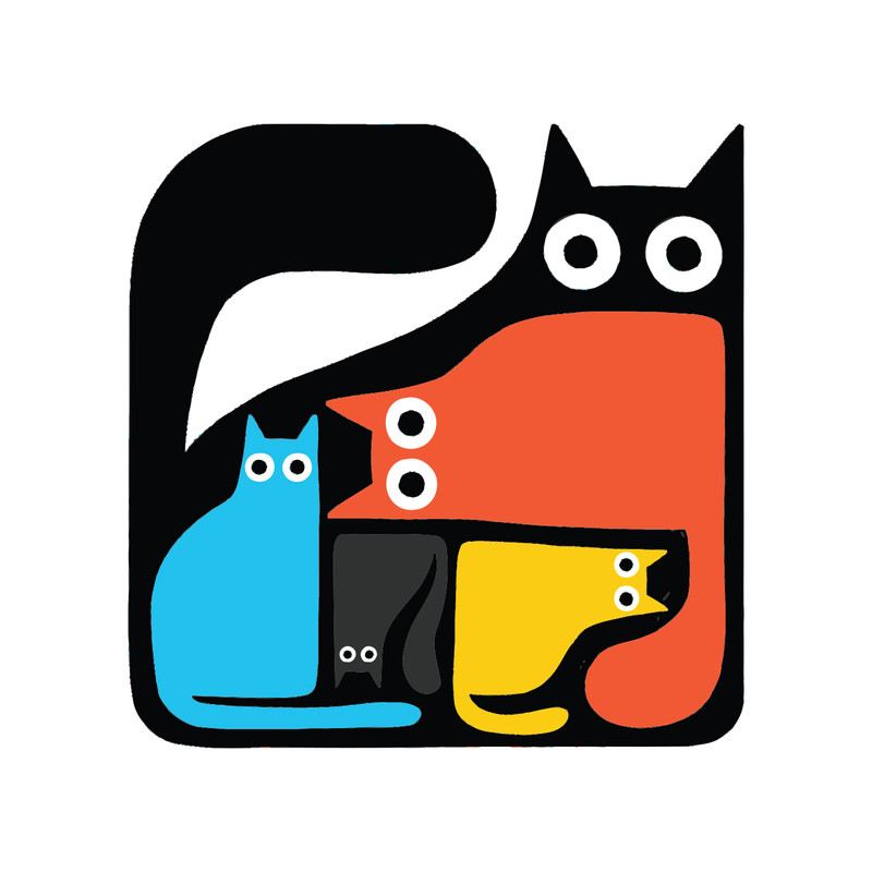 برچسب لپ تاپ پویا مارکت طرح گربه ها کد 3537