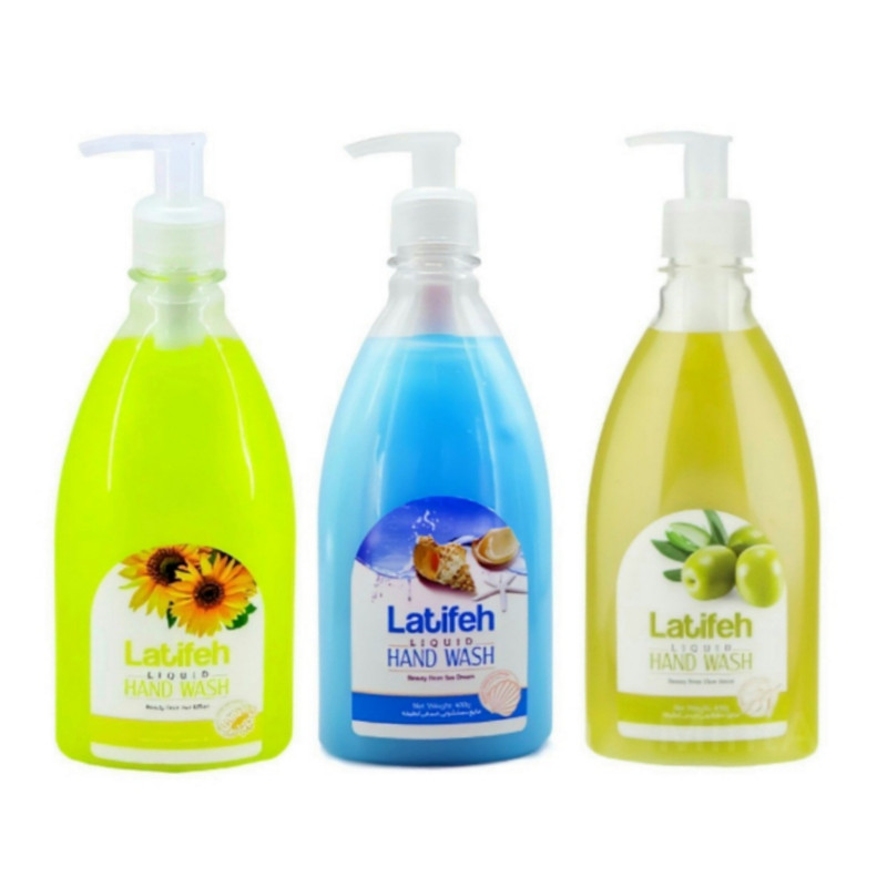 مایع دستشویی لطیفه مدل A - B - C حجم 400 میلی لیتر بسته 3 عددی