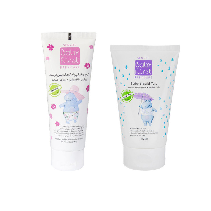 لوسیون پای کودک و کرم سوختگی کودک بیبی فرست کد 01 مجموعه 2 عددی