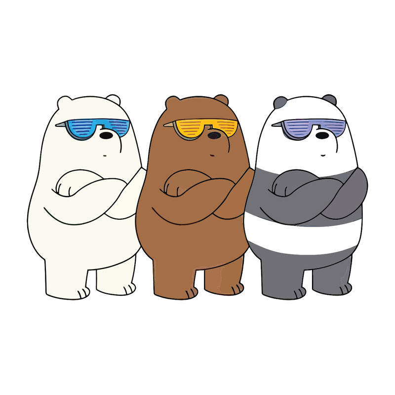 استیکر لپ تاپ مارکت طرح سه خرس کد 3589