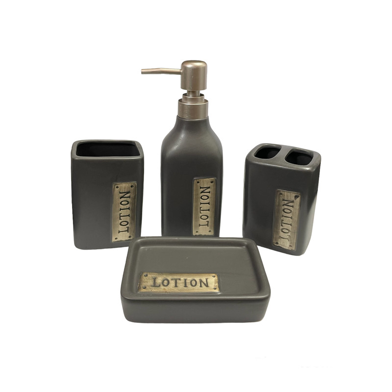 خرید و قیمت ست سرویس بهداشتی 4 پارچه پروتی مدل ARCA STONE کد 13691