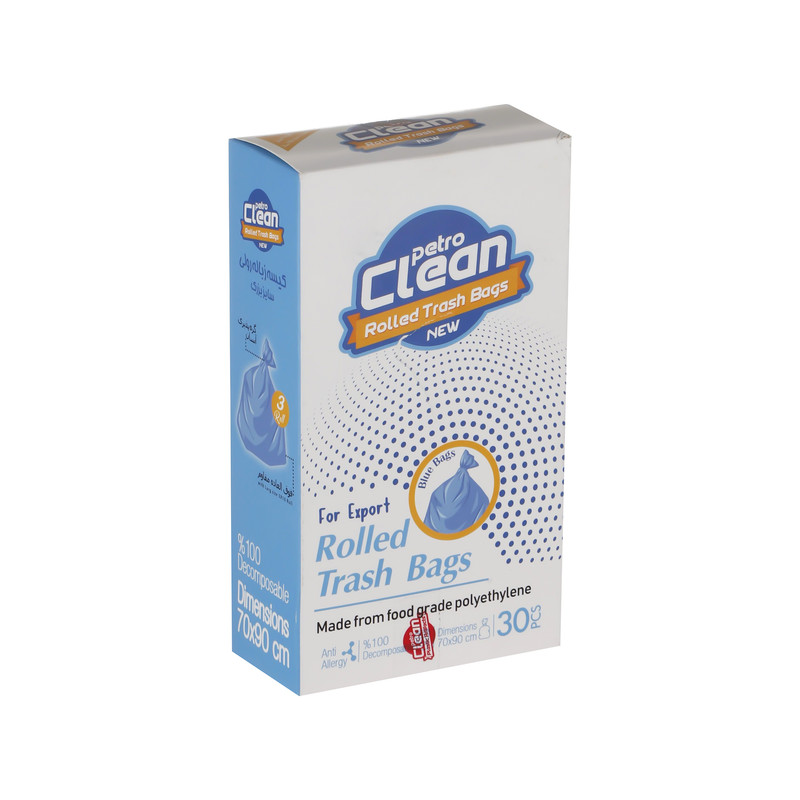 کیسه زباله پترو کلین مدل سایز بزرگ رول 30 عددی