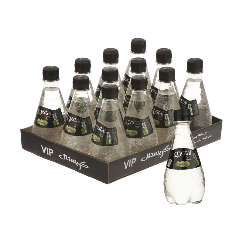 نوشابه گازدار کریستال با طعم لیمو - 330 میلی لیتر بسته 12 عددی