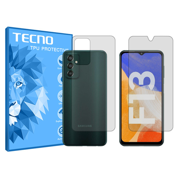 خرید و قیمت محافظ صفحه نمایش شفاف تکنو مدل HyGEL مناسب برای گوشی موبایل سامسونگ Galaxy F13 به همراه محافظ پشت گوشی
