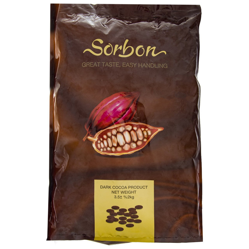 خرید و قیمت فرآورده کاکائویی تلخ سوربن مقدار 3500 گرم