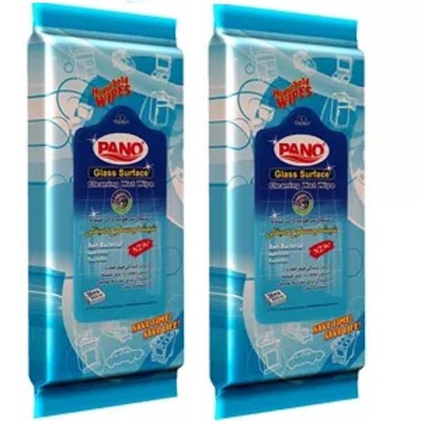 خرید و قیمت دستمال مرطوب تمیزکننده سطوح پانو مدل 108 بسته 2 عددی