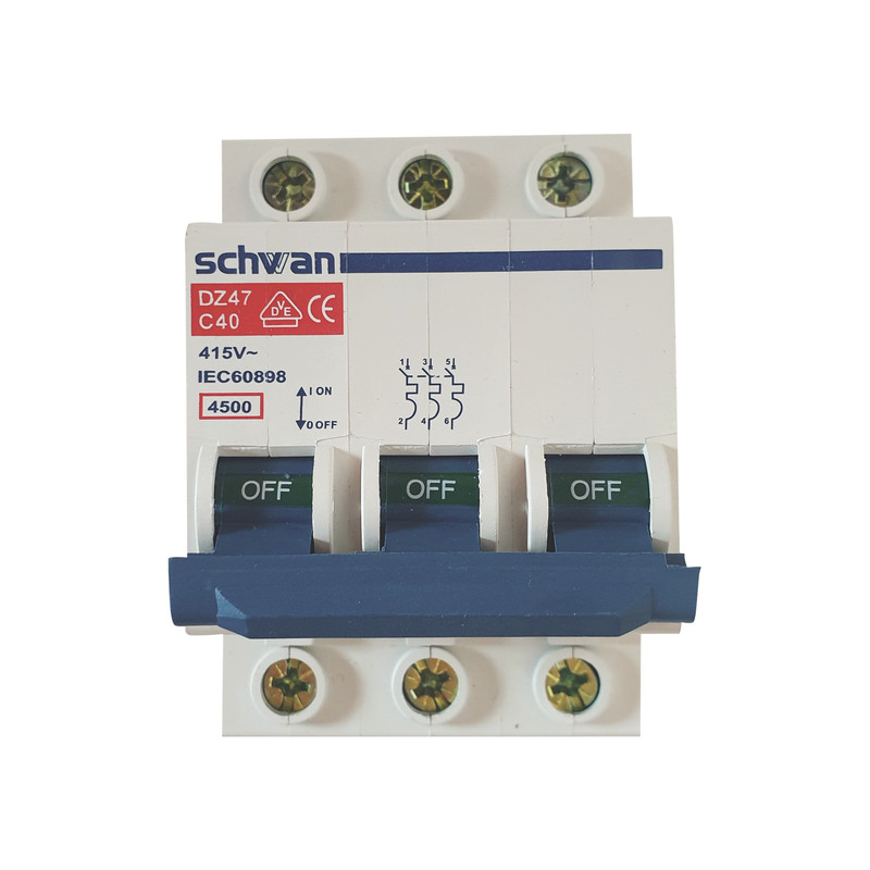 فیوز مینیاتوری شوان مدل سه فاز 40 آمپر کد C40