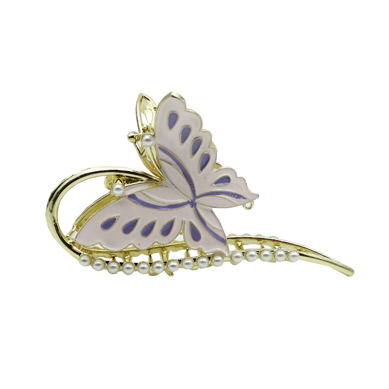 کلیپس مو زنانه مدل پروانه نگین دار زیبا کد K003