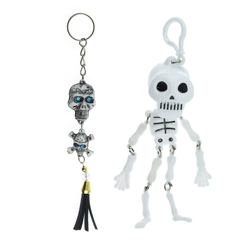 آویز تزیینی خودرو طرح اسکلت مدل BET-2000 مجموعه 2 عددی