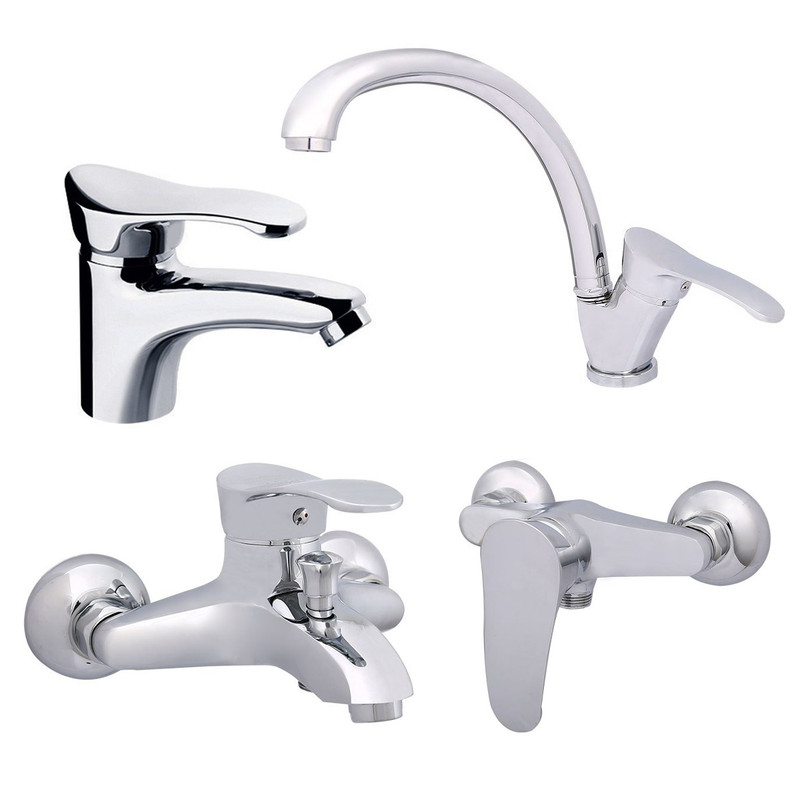 خرید و قیمت ست شیرآلات شیرالات بهداشتی و ساختمانی توفیق مدل اریس مجموعه 4 عددی