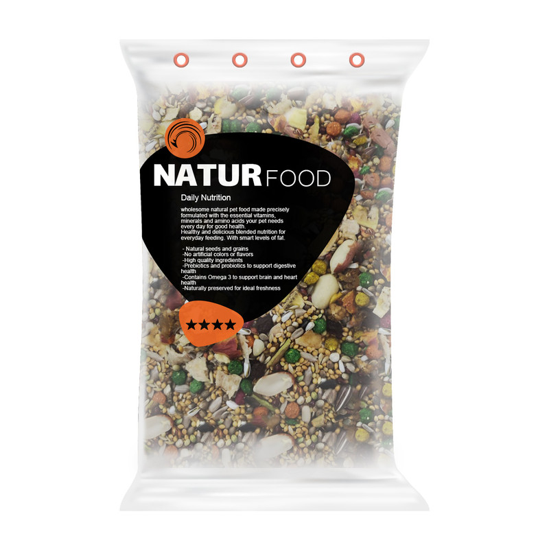 غذای طوطی برزیلی نیچرفود مدل 4 ستاره وزن 3 کیلوگرم