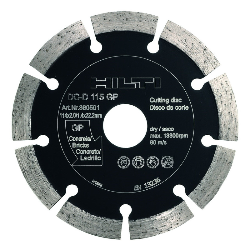 خرید و قیمت صفحه برش الماسه هیلتی مدل DC-D 125 GP مخصوص گرانیت مجموعه 3 عددی