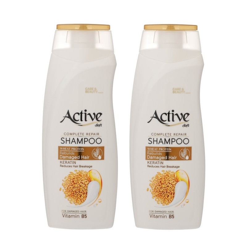 خرید و قیمت شامپو تقویت کننده و ترمیم کننده مو اکتیو مدل گندم حجم 350 میلی لیتر بسته 2 عددی