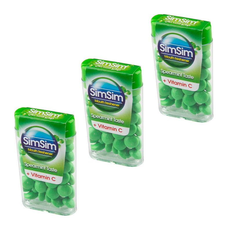 قرص خوشبو کننده دهان سیم سیم مدل نعنا بسته 3 عددی