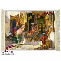 تابلو فرش ایرانی تاجر فرش کد i21 - 70*50