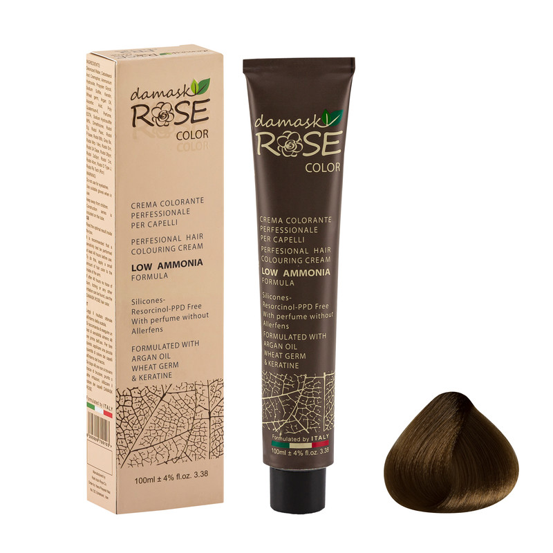 رنگ مو داماسک رز شماره 7/57 حجم 100 میلی لیتر رنگ بلوند کنفی متوسط