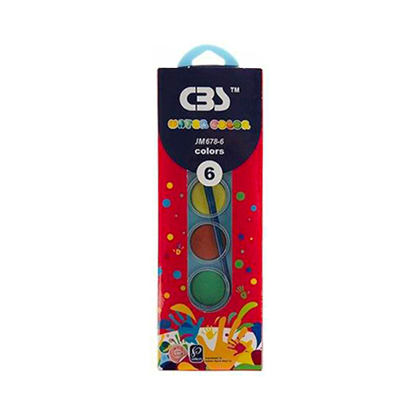 خرید و قیمت آبرنگ 6 رنگ سی بی اس کد JM-678-6