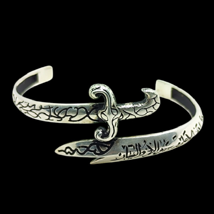 دستبند نقره مردانه طرح ذوالفقار کد 2800