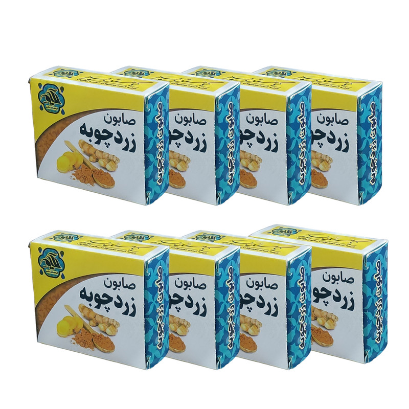 صابون شستشو گیاهستان حکیم مدل زردچوبه وزن 70 گرم بسته هشت عددی