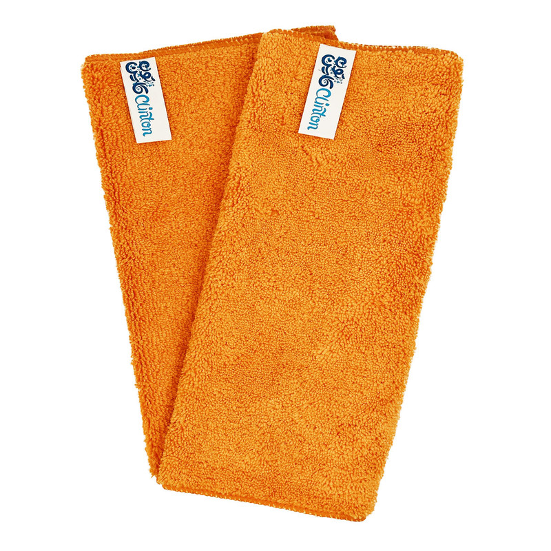 دستمال نظافت خودرو کلینتون مدل سوپر میکروفایبر اقتصادی کد 40030 بسته دو عددی