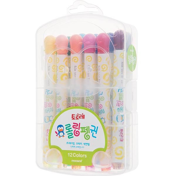 مداد شمعی 12 رنگ مونامی