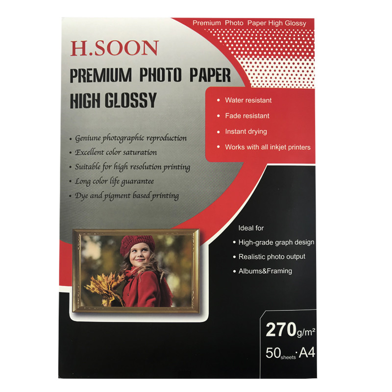 کاغذ چاپ گلاسه اچ.سون مدل HG20 سایز A4 بسته 50 عددی