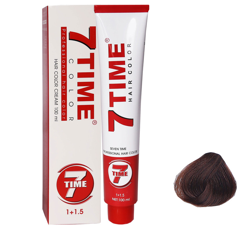 رنگ مو سون تایم شماره T.7 سری تنباکویی حجم 100 میلی لیتر رنگ بلوند تنباکویی متوسط