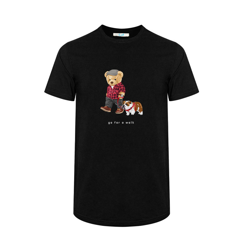 تی شرت آستین کوتاه زنانه طرح سگ کد 00022