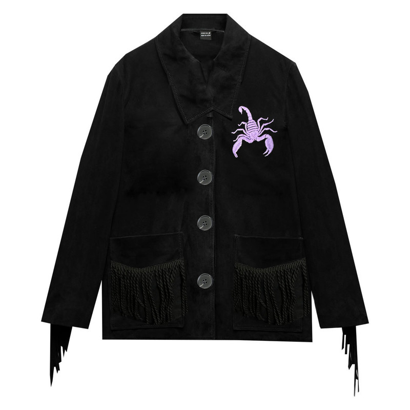 مانتو زنانه شین مدل ریش دار کد 2146