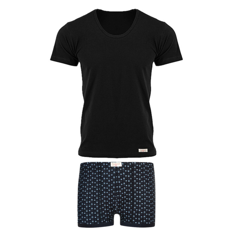 ست شورت و زیرپوش مردانه پنبینه مدل نخ پنبه خالص صادراتی طرح رزا