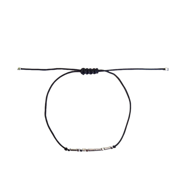 خرید و قیمت دستبند مدل کد مورس کلمه صبر