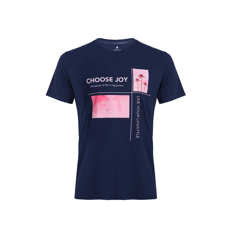 تی شرت آستین کوتاه مردانه سولا مدل SM316630127-Blue-Navy