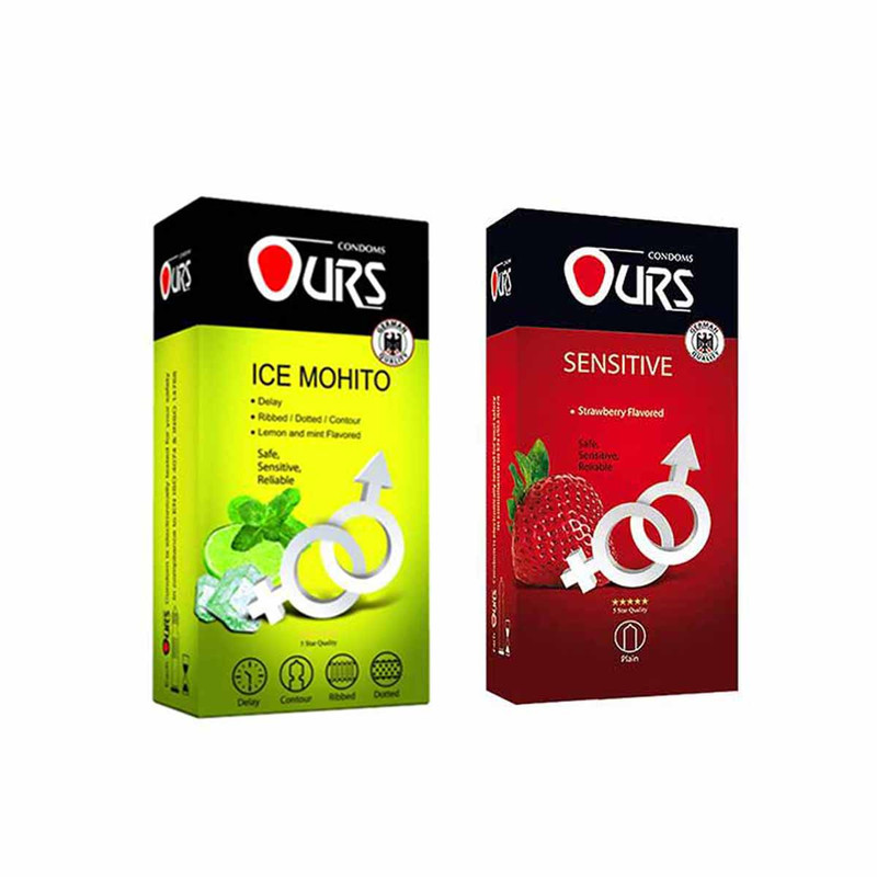 کاندوم اورز MOHITO بسته 12 عددی به همراه کاندوم اورز مدل SENSITIVE بسته 12 عددی