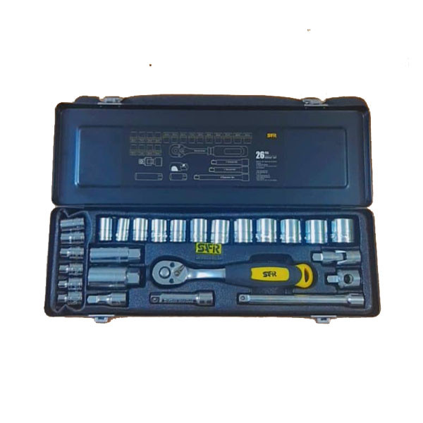 خرید و قیمت آچار بکس سفیر مدل SSKS3/8-26 مجموعه 26 عددی