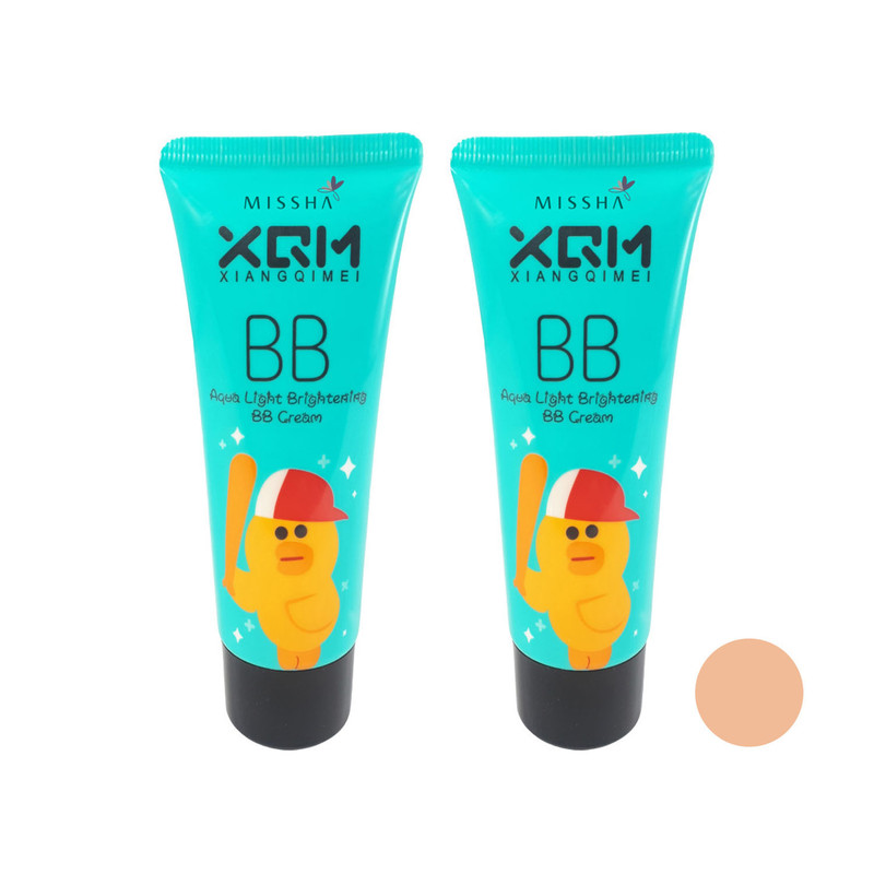 خرید و قیمت کرم پودر BB میشا مدل Aqua Brightening حجم 65 میلی لیتر مجموعه 2 عددی