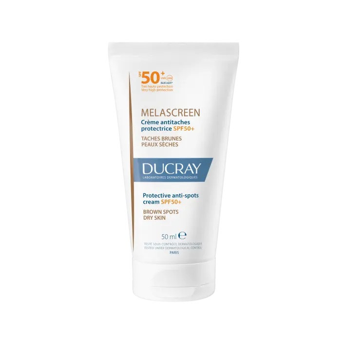 خرید و قیمت کرم ضد آفتاب بدون رنگ دوکری SPF 50 مدل ملاسکرین مناسب پوستهای خشک حجم 50 میلیلیتر
