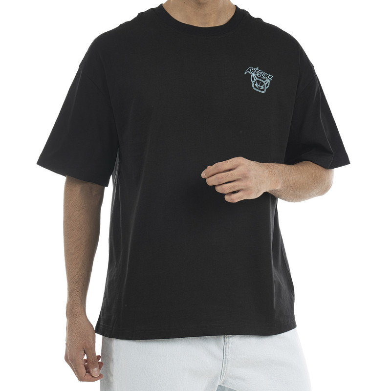 تی شرت آستین کوتاه مردانه جین وست مدل یقه گرد کد 1551474 رنگ مشکی